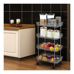 Solimo 4-Layer Stainless Steel Kitchen Storage Rack & Trolley at ₹638 | Amazon Deal Solimo 4-Layer Stainless Steel Kitchen Storage Rack & Trolley at ₹638 | Amazon Deal