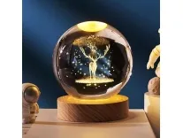 3D Engraved Deer Crystal Globe Lamp USB LED Night Light Rs. 246 3D Engraved Deer Crystal Globe Lamp USB LED Night Light Rs. 246