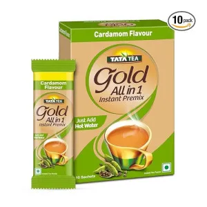 Tata Tea Gold All-in-1 Instant Premix Cardamom Tea, 10 Sachets at ₹88 | Amazon Deal Tata Tea Gold All-in-1 Instant Premix Cardamom Tea, 10 Sachets at ₹88 | Amazon Deal