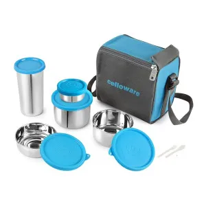 CELLO Steelox Set of 5 Pcs Lunch Box with Jacket For Office at ₹489 | Amazon Deal CELLO Steelox Set of 5 Pcs Lunch Box with Jacket For Office at ₹489 | Amazon Deal