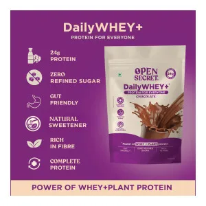 OPEN SECRET Whey+ Plant Protein Powder (500g, Chocolate) at ₹599 | Flipkart Deal OPEN SECRET Whey+ Plant Protein Powder (500g, Chocolate) at ₹599 | Flipkart Deal