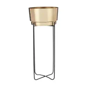 amazon basics Planter Flower Pot with Stand (Medium) (Antique Gold and Copper Finish) at ₹663 | Amazon Deal amazon basics Planter Flower Pot with Stand (Medium) (Antique Gold and Copper Finish) at ₹663 | Amazon Deal