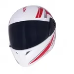 ABS Shell Full Face Helmet (Large, White Glossy Red) – Rs.574 ABS Shell Full Face Helmet (Large, White Glossy Red) – Rs.574