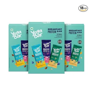 Yogabar Breakfast Protein Bars 18 Assorted Bars High Protein All in One Yogabar Breakfast Protein Bars 18 Assorted Bars High Protein All in One