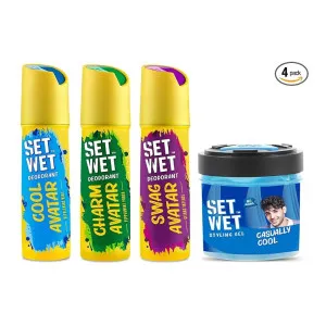 Set Wet Deodorant Spray Perfume (Pack of 3) + Hair Gel at ₹333 | Amazon Deal Set Wet Deodorant Spray Perfume (Pack of 3) + Hair Gel at ₹333 | Amazon Deal