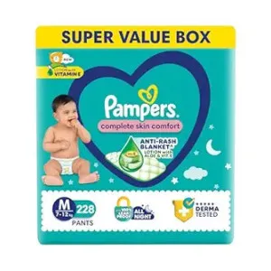 Pampers Complete Skin Comfort Pants (M) 228 Count at ₹1669 | Amazon Deal Pampers Complete Skin Comfort Pants (M) 228 Count at ₹1669 | Amazon Deal