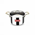 Camro Triply Stewpot 2.3 Liters with Golden Handle Rs. 1994 Camro Triply Stewpot 2.3 Liters with Golden Handle Rs. 1994