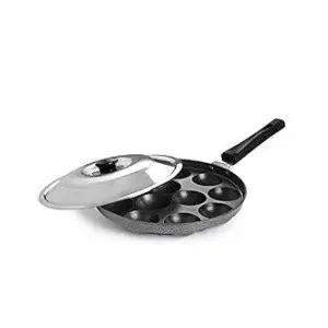 CELLO Non-Stick 12 Cavity Appam Patra with Lid CELLO Non-Stick 12 Cavity Appam Patra with Lid