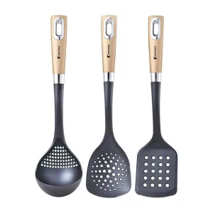 Bergner Centro 3 Pcs Nylon Kitchen Tool Set – Slotted Turner, Ladle, Skimmer – Black (Coupon) Bergner Centro 3 Pcs Nylon Kitchen Tool Set – Slotted Turner, Ladle, Skimmer – Black (Coupon)