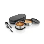 Insulated Lunch Box with 2 Stainless Steel Containers, Leak-Proof Tiffin at ₹322 | Amazon Deal Insulated Lunch Box with 2 Stainless Steel Containers, Leak-Proof Tiffin at ₹322 | Amazon Deal