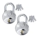 Harrison SC-2000-0536 PK 2 Iron 8 Levers Padlock with 4 Keys – Silver Harrison SC-2000-0536 PK 2 Iron 8 Levers Padlock with 4 Keys – Silver