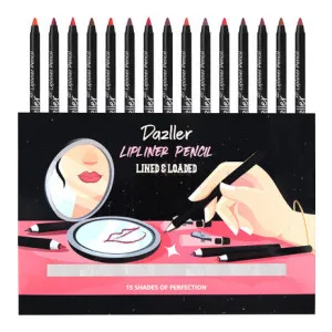 Dazller Lip Liner – Precise Matte Liners Pack of 15 Dazller Lip Liner – Precise Matte Liners Pack of 15