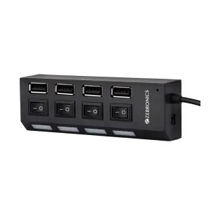 Zebronics 4-Port USB Hub with On/Off Switch Zebronics 4-Port USB Hub with On/Off Switch