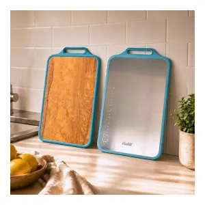 Clazkit Stainless Steel & Wooden Dual Side Chopping Board at ₹196 | Amazon Deal Clazkit Stainless Steel & Wooden Dual Side Chopping Board at ₹196 | Amazon Deal