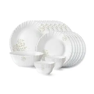 Larah by Borosil Ingot Fluted Opalware Dinner Set (19 Pcs) at ₹992 | Amazon Deal Larah by Borosil Ingot Fluted Opalware Dinner Set (19 Pcs) at ₹992 | Amazon Deal