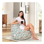 Amazon Brand Solimo Premium Canvas Fabric Bean Bag, Filled with Beans | 3XL | Colourful Feathers Printed at ₹1029 | Amazon Deal Amazon Brand Solimo Premium Canvas Fabric Bean Bag, Filled with Beans | 3XL | Colourful Feathers Printed at ₹1029 | Amazon Deal