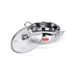 Sumeet Stainless Steel Induction Kadhai with Glass Lid (1.4L) at ₹212 | Instamart Deal Sumeet Stainless Steel Induction Kadhai with Glass Lid (1.4L) at ₹212 | Instamart Deal