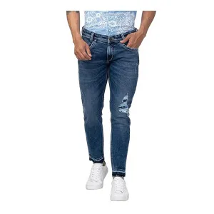 Spykar Blue Mid Rise Tapered Fit Jeans for Men Spykar Blue Mid Rise Tapered Fit Jeans for Men
