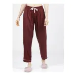 Tokyo Talkies Women Burgundy Solid Lounge Pants Deal Tokyo Talkies Women Burgundy Solid Lounge Pants Deal