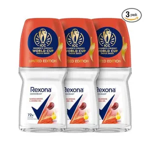Rexona Sandalwood & Jojoba Oil Antiperspirant Roll-On (Pack of 3) at ₹309 | Amazon Deal Rexona Sandalwood & Jojoba Oil Antiperspirant Roll-On (Pack of 3) at ₹309 | Amazon Deal