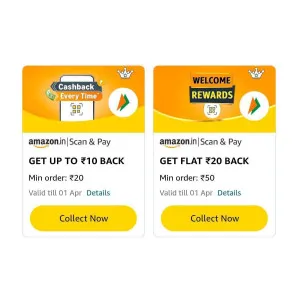 ₹20 Cashback On Scan & Pay Offer at ₹30 | Amazon Deal ₹20 Cashback On Scan & Pay Offer at ₹30 | Amazon Deal