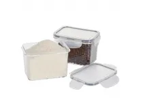 Plastic Container Set 900ml (Pack of 2) at Rs. 178 Plastic Container Set 900ml (Pack of 2) at Rs. 178