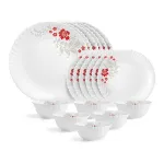 CELLO Scarlet Bliss Dazzle Series Opalware Dinner Set of 18 Pieces for Family of 6 at ₹879 | Amazon Deal CELLO Scarlet Bliss Dazzle Series Opalware Dinner Set of 18 Pieces for Family of 6 at ₹879 | Amazon Deal
