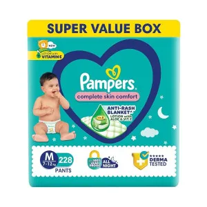 Pampers Complete Skin Comfort Pants Diaper Medium, 228 Count at ₹1792 | Amazon Deal Pampers Complete Skin Comfort Pants Diaper Medium, 228 Count at ₹1792 | Amazon Deal