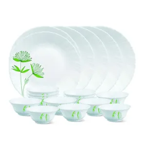 Larah by Borosil 18-Piece Glass Green LillyThali Set at ₹1071 | Amazon Deal Larah by Borosil 18-Piece Glass Green LillyThali Set at ₹1071 | Amazon Deal