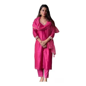 GoSriKi Women’s Rayon Embroidered Kurta Pant Dupatta GoSriKi Women’s Rayon Embroidered Kurta Pant Dupatta
