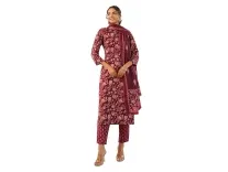 Vaamsi Women’s Floral Kurta Pant Dupatta Set Rs 304 Vaamsi Women’s Floral Kurta Pant Dupatta Set Rs 304