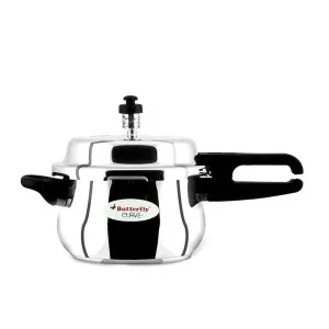 Butterfly Curve 3 Litre Stainless Steel Pressure Cooker Butterfly Curve 3 Litre Stainless Steel Pressure Cooker
