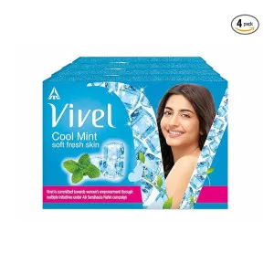 Vivel Cool Mint Soft Fresh Skin Soap 600g (Pack of 4) at ₹141 | Amazon Deal Vivel Cool Mint Soft Fresh Skin Soap 600g (Pack of 4) at ₹141 | Amazon Deal