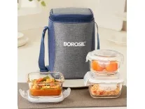 Borosil Alora Glass Lunchbox 3pc Set – Rs. 399 Borosil Alora Glass Lunchbox 3pc Set – Rs. 399