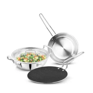 Bergner BE Essentials TriPly 4 Pcs Stainless Steel Cookware Set at ₹2240 | Amazon Deal Bergner BE Essentials TriPly 4 Pcs Stainless Steel Cookware Set at ₹2240 | Amazon Deal