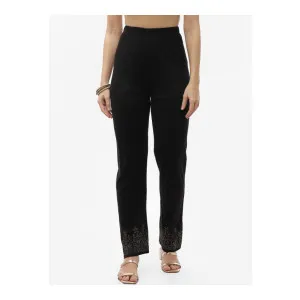 Biba Women Black Relaxed High-Rise Trousers at ₹349 | Myntra Deal Biba Women Black Relaxed High-Rise Trousers at ₹349 | Myntra Deal