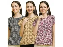 Pinkmint Women’s Printed Combo Tops (Pack of 3) Rs.449 @ Amazon Pinkmint Women’s Printed Combo Tops (Pack of 3) Rs.449 @ Amazon