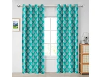Polyester Floral Printed Curtains (Sky Blue, 7FT, Pack of 2) at Rs. 309 Polyester Floral Printed Curtains (Sky Blue, 7FT, Pack of 2) at Rs. 309