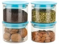 Floraware Plastic Airtight Containers 500ml 4-Pack (Blue) – Rs. 187 Floraware Plastic Airtight Containers 500ml 4-Pack (Blue) – Rs. 187