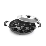 CELLO Non-Stick 12 Cavity Appam Patra with Dual Side Handles & Stainless Steel Lid at ₹412 | Amazon Deal CELLO Non-Stick 12 Cavity Appam Patra with Dual Side Handles & Stainless Steel Lid at ₹412 | Amazon Deal