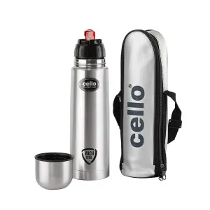 Cello Thermosteel Flask 1000ml – 24 Hrs Hot & Cold – Leak Proof Cello Thermosteel Flask 1000ml – 24 Hrs Hot & Cold – Leak Proof