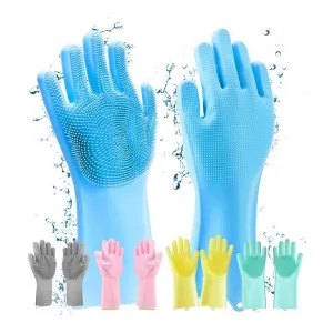Kitchen Cleaning Gloves – Silicone Dish Washing Gloves for Dishwashing, Pet Grooming Kitchen Cleaning Gloves – Silicone Dish Washing Gloves for Dishwashing, Pet Grooming