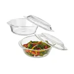 Solimo Glass Casserole Serving Bowl Set – Microwave & Oven Safe Solimo Glass Casserole Serving Bowl Set – Microwave & Oven Safe