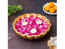eCraftIndia Golden Flower Urli Bowl Home Decor – Rs. 399 eCraftIndia Golden Flower Urli Bowl Home Decor – Rs. 399