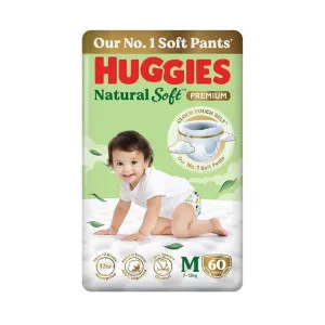 Huggies Natural Soft Premium Baby Diaper Pants (M) (7-12 Kgs) at ₹553 | Amazon Deal Huggies Natural Soft Premium Baby Diaper Pants (M) (7-12 Kgs) at ₹553 | Amazon Deal