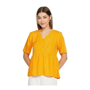 Symbol Women’s Rayon V-Neck Peplum Top Symbol Women’s Rayon V-Neck Peplum Top