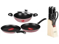 Pigeon Cookware & Knife Set – Rs. 1159 Pigeon Cookware & Knife Set – Rs. 1159