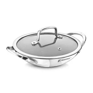 Bergner Argent Samsara Triply Non-Stick 21cm Appachetty with Lid Bergner Argent Samsara Triply Non-Stick 21cm Appachetty with Lid