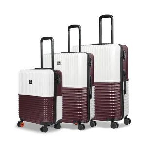 Nasher Miles Istanbul Luggage Set of 3 ABS PC Suitcase Cream Brown Nasher Miles Istanbul Luggage Set of 3 ABS PC Suitcase Cream Brown