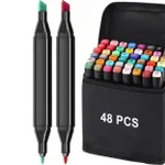 FLOSTRAIN Dual Tip Art Markers 48 Colours Set Rs. 179 FLOSTRAIN Dual Tip Art Markers 48 Colours Set Rs. 179